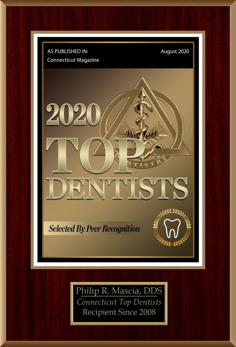 Connecticut Magazine Top Dentists 2020 Award for Dr. Philip Mascia